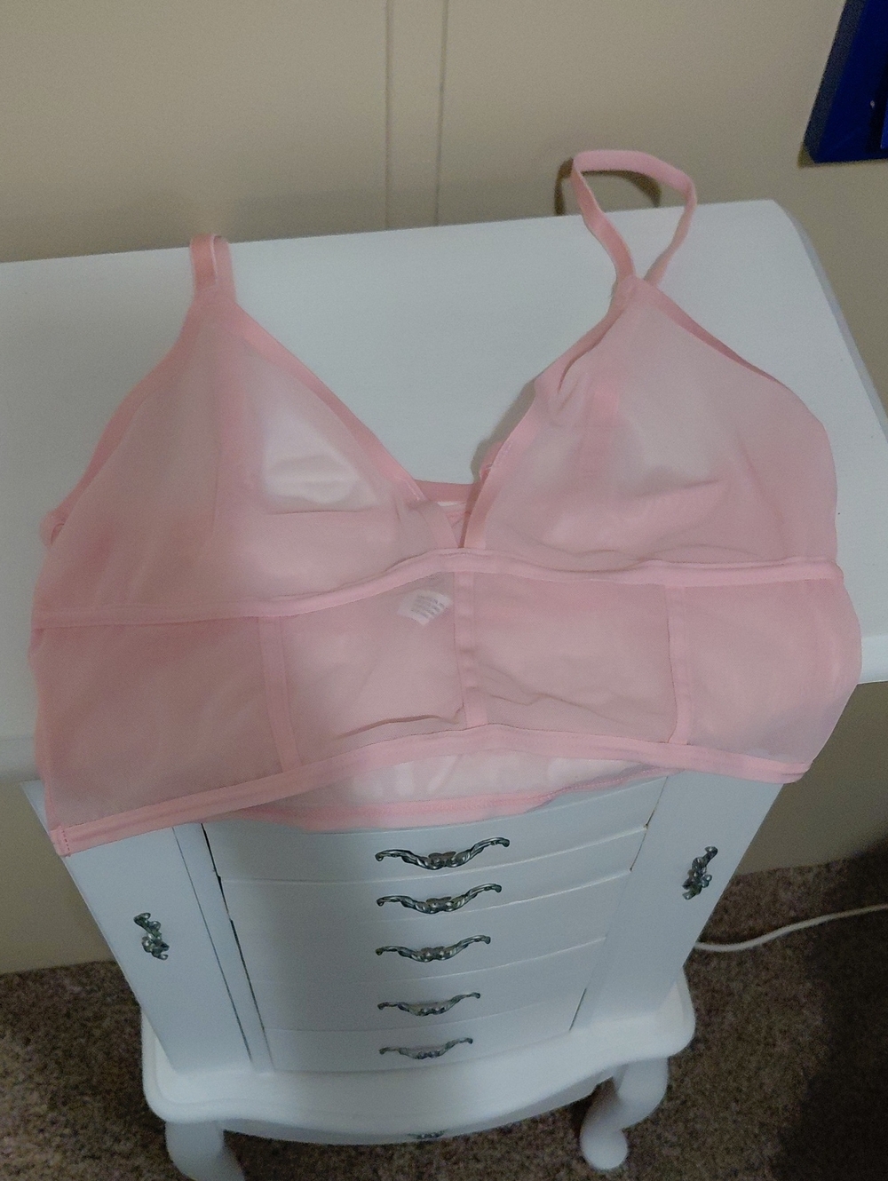 Auden Sheer Light Pink Wireless Bralette